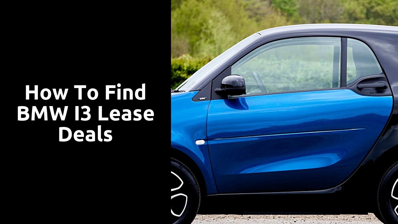 How to find BMW i3 lease deals